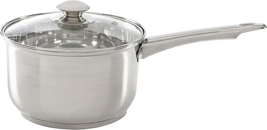 Ecolution Stainless Steel Sauce Pan, Encapsulated Induction Ready Cooking Pot with Glass Lid, Oven Safe, Dishwasher Safe Soup Pot, 3-Quart by Ecolution