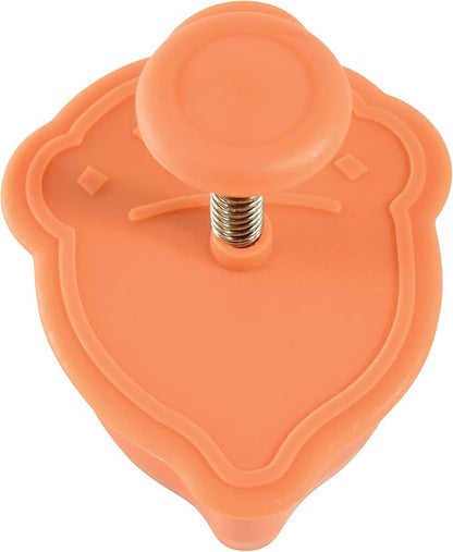 R&M Autumn Theme Pastry & Cookie Stamper set of 4. Assorted Designs & Colors, Turkey, Acorn, Pumpkin, Oak leaf. 2 Inch Assorted Color Cookie Cutters