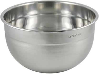 Tovolo Large Stainless Steel Mixing Bowl 5 Quart Metal Mixing Bowl for Baking Kitchen Prep with Easy Pour Rounded Lip, Dishwasher Safe Deep Metal Bowl Design for Salads, Popcorn, Kneading Bread Dough by Tovolo