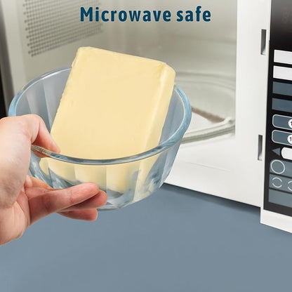 Freshmage Mixing Bowls with Airtight Lids Sets, 5 Packs Thick Glass Nesting Bowls for Kitchen Baking, Meal Prepping, Bpa Free, Dishwasher Safe, 0.5/0.8/1.6/2.7/4.4 Qt - Image 7