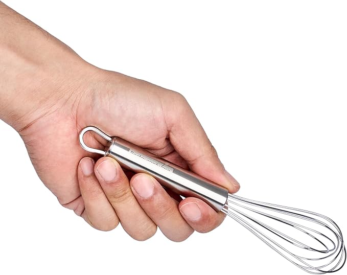 Restaurantware 7 in Stainless Steel Wire Whisk - German Standard Kitchen Balloon Whisk with Ergonomic Handle, Dishwasher Safe - Durable French Whisk for Cooking, Mixing Thick Batter and Sauce - Image 11