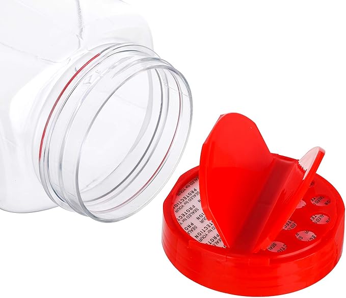 Yopay 8 Pack Large Spice Jar, 32oz Seasoning Shaker, Plastic Spice Container Bottle with Red Dual Shake Lid for Storing Herbs, Powders, General Use Storage Containers - Image 3