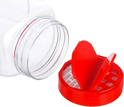 Yopay 8 Pack Large Spice Jar, 32oz Seasoning Shaker, Plastic Spice Container Bottle with Red Dual Shake Lid for Storing Herbs, Powders, General Use Storage Containers - Image 3