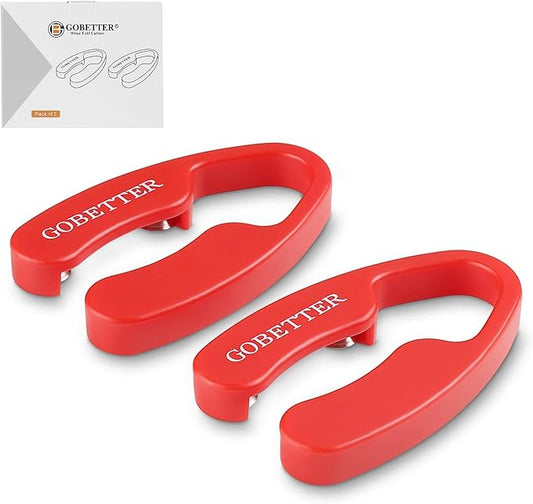 GOBETTER 2 Pcs Wine Foil Cutter Magnetic Design, 4 Stainless Blades Foil Remover Wine Bottles Opener Accessory, Removes Foil Top Effortlessly for Wine Lovers, Red