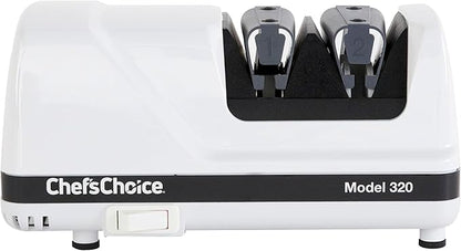 Chef'sChoice Professional Electric Knife Sharpeners FlexHone/Strop With 100-Percent Diamond Abrasives And Precision Angle Guides For 20-Degree Straight-Edge and Serrated Knives, 2-Stage, White - Image 7