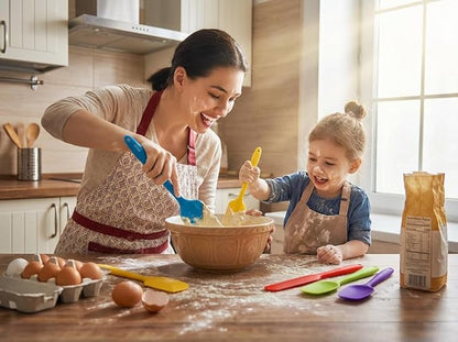5PCS Silicone Rubber Spatula Set, VITUER Food Grade BPA-Free Spatulas for kitchen Use, Heat Resistant Spatula for Cooking & Baking, Dishwasher Safe - Image 9