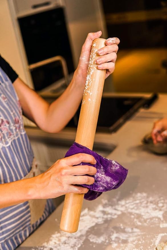 Rolling Pin for Baking Wood Rolling Pins 15.8-inch Dough Roller, Non-stick Pastry Dough Roller without Handles┃Perfect Gifts for Bakers - Image 5