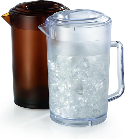 G.E.T. P-3064-1-CL-EC Heavy-Duty Shatterproof Plastic 2 Quart Pitcher with Lid, BPA Free (64 Ounce), Clear - Image 9