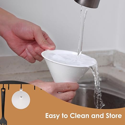 4 PCS Plastic Kitchen Funnel Set with Clean Brush, Food Grade Funnel for Kitchen Use Filling Bottles, Liquid, Protein Powder, Multifunctional Funnels for Cooking, Lab and Automotive Use - Image 6