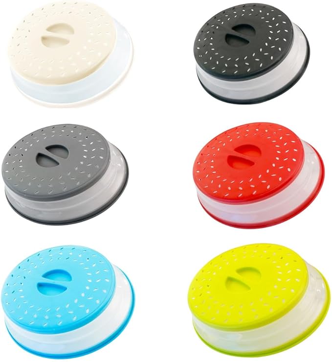 Collapsible Microwave Splatter Cover, 10.5 Inch, Dishwasher-safe, Microwave Plate Cover With Steam Vent，BPA-Free Silicone & Plastic (Blackish green) - Image 7