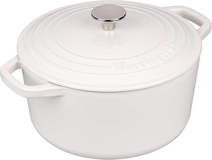 VORRINGARD Enameled Cast Iron Dutch Oven Pot with Lid, for Bread Baking, Round Bread Oven- include Sourdough Bread Baking Supplies Set, 4.5QT, White - Image 9