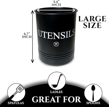 Utensil Holder Large Crocks Kitchen (black) - Image 4