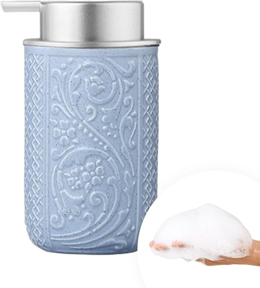 12OZ/350ML Ceramic Foaming Soap Dispenser Empty Hand Soap Dispenser Refillable Lotion Containers with Pump by QQStudio