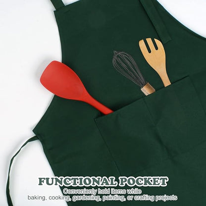 SINLAND Kids Apron with Pocket 2 Pack Children Chef Apron for Cooking Baking Painting