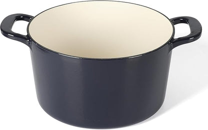 Martha Stewart Gatwick 7 QT Enamel Cast Iron Dutch Oven – Navy Blue, Heavy-Duty Durable Dutch Oven for Slow Cooking, Braising, and Baking - Image 6