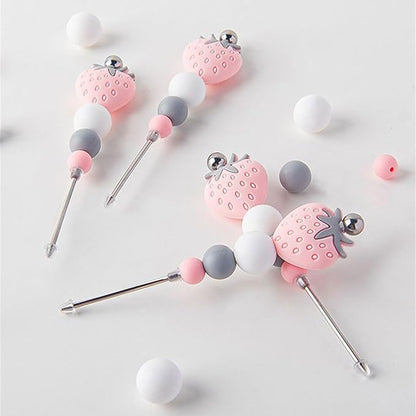 2 PCS Stainless Steel Cookie Scribe Tool with Silicone Handle Strawberry Beaded Tip for Sugar Cookie Fondant Cake Decorating Baking Supplies Cookie Decorating Tools