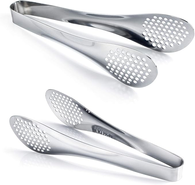 MSY BIGSUNNY 9 inch Buffet Tongs, Set of 2 Stainless Steel Food Serving Tongs - Image 2