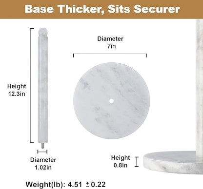 Koville African Natural Marble Paper Towel Holder Countertop, Genuine Stone Paper Towel Holder Stand for Kitchen Storage, for Standard or Jumbo-Sized Rolls(Namib Fantasy) - Image 4