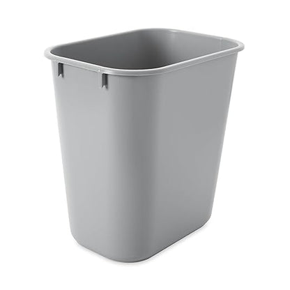 Rubbermaid Commercial Products Deskside Wastebasket/Trash Can, 3.25-Gallon/13-Quart, Gray, Plastic, for Bedroom/Bathroom/Office, Fits Under Desk/Sink/Cabinet by RubbermaidCommercialProducts