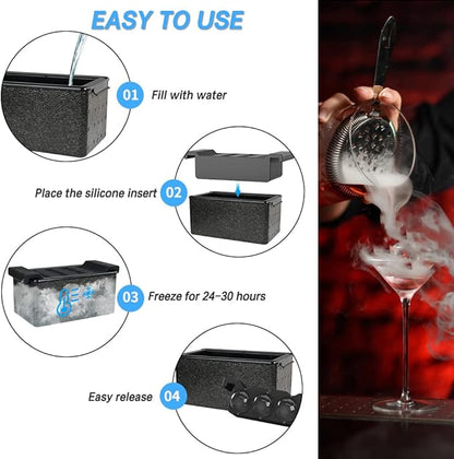 TINANA Clear Ice Ball Maker, Crystal Clear Ice Sphere Maker prepare 8 Large Round Ice Balls, 2 Inch Ice Cubes for Cocktail, Whiskey & Bourbon Drinks, Gifts for Men