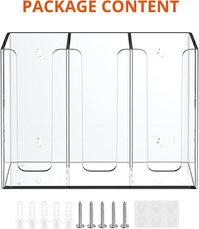 Richboom Acrylic Coffee Cup and Lid Storage Organizer Holder, 3 Compartments, Clear - Image 4