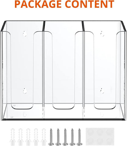 Richboom Acrylic Coffee Cup and Lid Storage Organizer Holder, 3 Compartments, Clear - Image 4