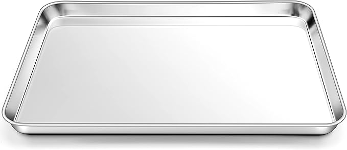 Homikit 1 Pack Baking Sheet, 20 x 14 Inches Stainless Steel Large Cookie Pan, Heavy Duty Metal Sheet Tray for Oven Baking Roasting Cooking, Rustproof & Nonstick, Dishwasher Safe by Homikit