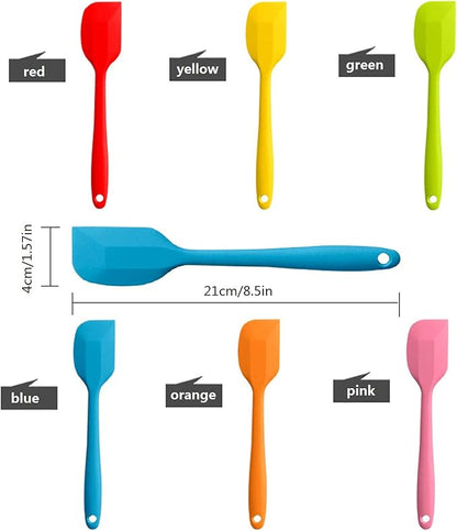 8 Pieces Silicone Spatulas,8.5 inch Non-stick Spatulas with Stainless Steel Core,Heat Resistant-500℉, One Piece Design,Food Grade Silicone, Dishwasher Safe, for Mixing,Cooking,Baking (8.5 inch) - Image 3