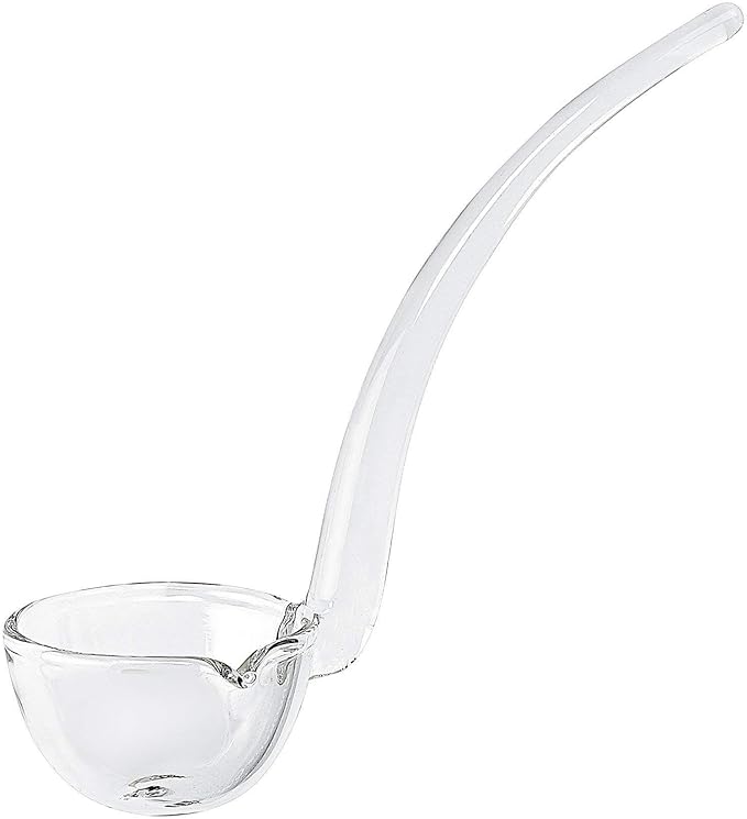 Badash 6" Small Glass Gravy Ladle, Artisan Heritage Quality Mouth-Blown Lead-Free Crystal, Elegant Small Spoon-Sized Serving Clear Utensil perfect For Sauce & Salad Dressing, Presentation Packaging