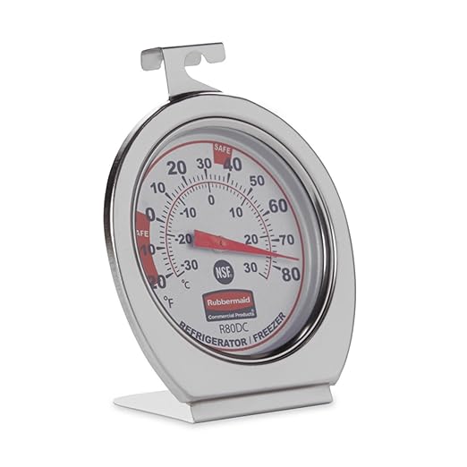 Rubbermaid Commercial Products Thermometer, Classic Large Mechanical Dial, Chrome, Extreme Temperature Range for Use in Refrigerator/Freezer/Cooler/Fridge - Image 3