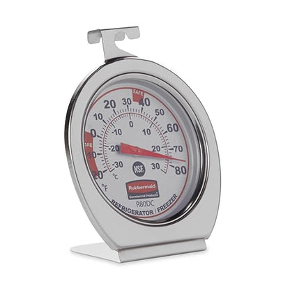Rubbermaid Commercial Products Thermometer, Classic Large Mechanical Dial, Chrome, Extreme Temperature Range for Use in Refrigerator/Freezer/Cooler/Fridge - Image 3