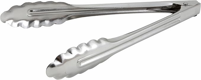 Winco Coiled Spring Medium Weight Stainless Steel Utility Tong, 9-Inch by Winco