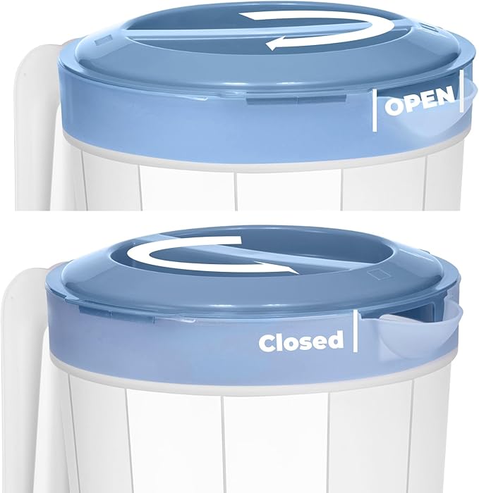 Tribello 2-Pack 1-Gallon Plastic Pitchers with Lids – Iced Tea Pitchers with Twist Cover BPA-Free, Dishwasher & Freezer Safe, Ideal for Water, Juice & Fridge Storage - Image 9