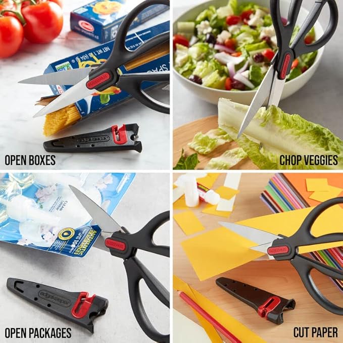 Farberware Self-Sharpening Stainless Steel All-Purpose Shears with Edgekeeper Sleeve - Image 8