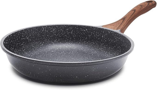 SENSARTE Nonstick Frying Pan Skillet, 12 Inch Omelette Pan with Swiss Granite Coating, Healthy Induction Cookware Chef's Pan, PFOA Free by SENSARTE