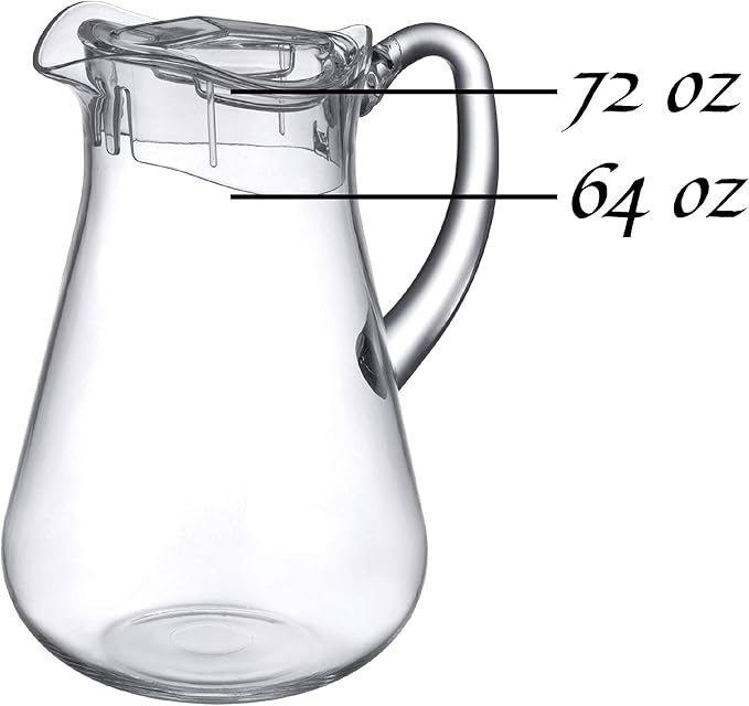 Amazing Abby - Droply - Plastic Pitcher (64 oz, 2 Quart), Clear Water Pitcher with Lid, Fridge Jug, BPA-Free, Shatter-Proof, Great for Iced Tea, Sangria, Lemonade, Juice, Milk, and More - Image 7