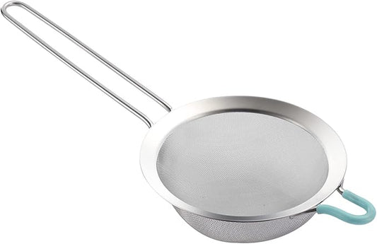 304 Stainless Steel 5.51 inch Fine Mesh Strainers for Kitchen, Colander-Skimmer with Handle, Sieve Sifters for Food, Tea, Rice, Oil, Noodles, Fruits, Vegetable 5.5 inch by SUNWUKINKitchenmasterhome