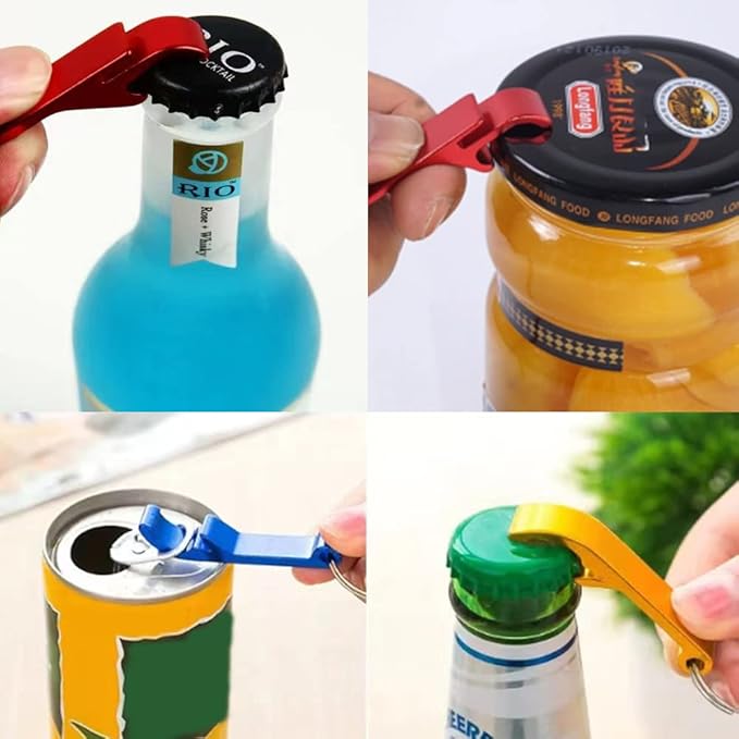 36 Pieces Colored Aluminum Bottle Opener,Soda Beverage Beer Bottle Opener Keychain,Bottle Openers Aluminum Beer Bottle Opener Claw Beverage Keychain Ring for Kitchen/Wedding/Bar/Party - Image 5
