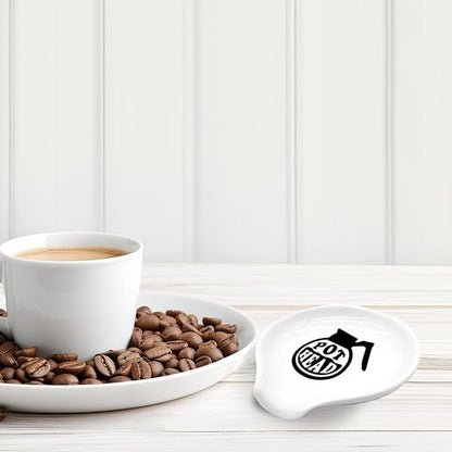 Funny Coffee Spoon Holder-Coffee Spoon Rest-Cafe Bar Station Accessories-Pot Head Sign