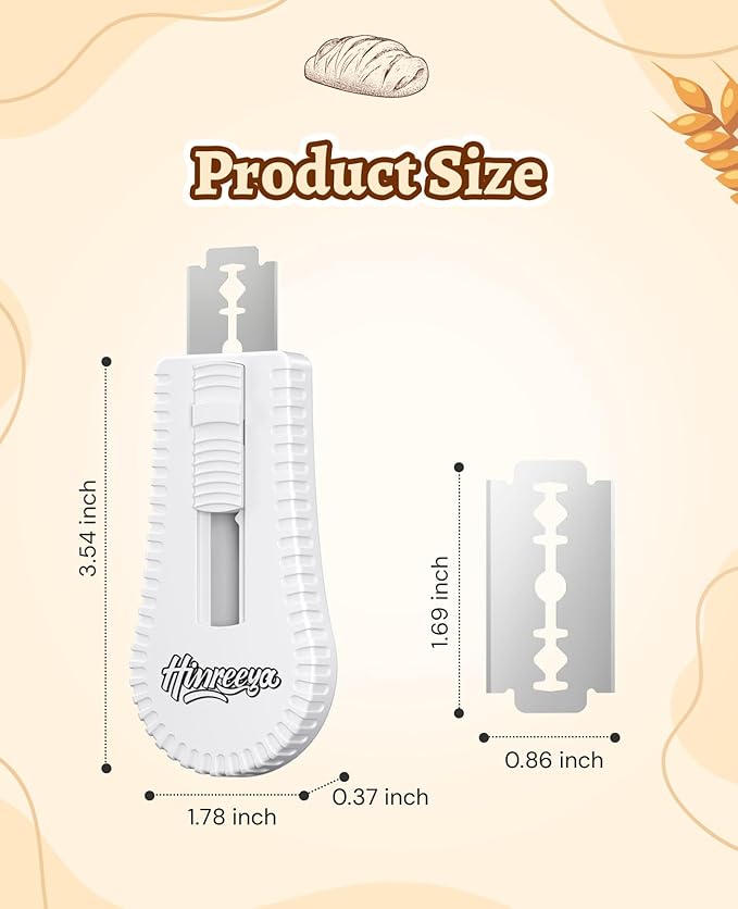 Bread Lame with Magnetic Push-Pull Design, Sourdough Scoring Tool with 5 Replaceable Blades, Ergonomic ABS Handle for Creative Baking Designs, Ideal for Sourdough, Artisan Bread & Baguettes