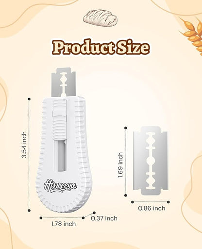 Bread Lame with Magnetic Push-Pull Design, Sourdough Scoring Tool with 5 Replaceable Blades, Ergonomic ABS Handle for Creative Baking Designs, Ideal for Sourdough, Artisan Bread & Baguettes
