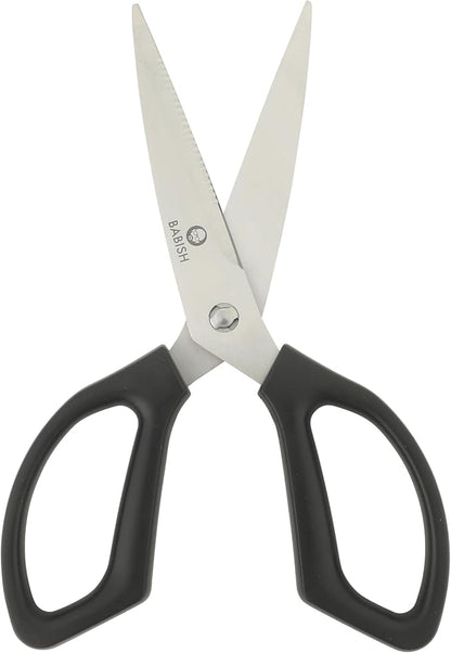 Babish All Purpose Heavy Duty Kitchen Shears Durable Stainless Steel 4 Inch Blade Scissors, Black