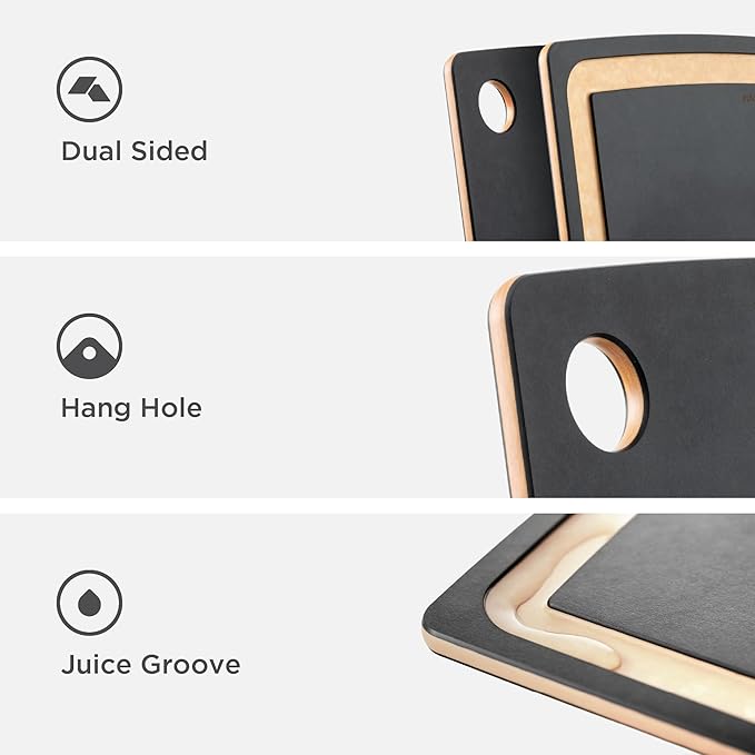 Epicurean Gourmet Series Cutting Board with Juice Groove, 19.5-Inch by 15-Inch, Slate/Natural - Image 4