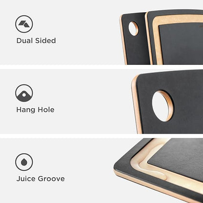 Epicurean Gourmet Series Cutting Board with Juice Groove, 17.5-Inch by 13-Inch, Slate/Natural - Image 4