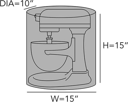 Covermates Keepsakes Mixer Cover Dust Protection - Stain Resistant - Washable Appliance Cover, Red