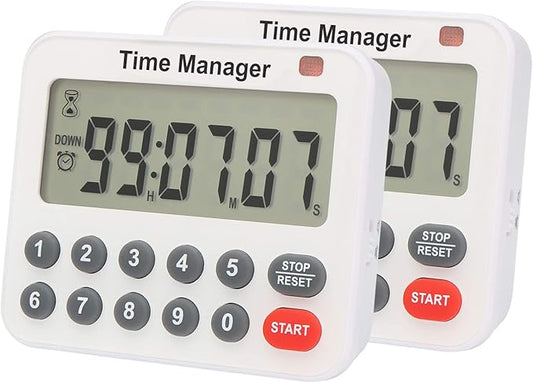 AIMILAR Magnetic Digital Kitchen Timer with Direct Numerical Keypad, Loud Alarm - 99Hr Countdown Count Up Timer for Cooking Baking Classroom, Batteries Included by AIMILAR
