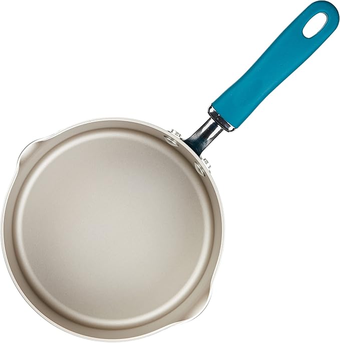 Rachael Ray 12020 Create Delicious Nonstick Sauce Pan / Saucepan with Straining and Lid, 3 Quart - Teal Shimmer - Image 3