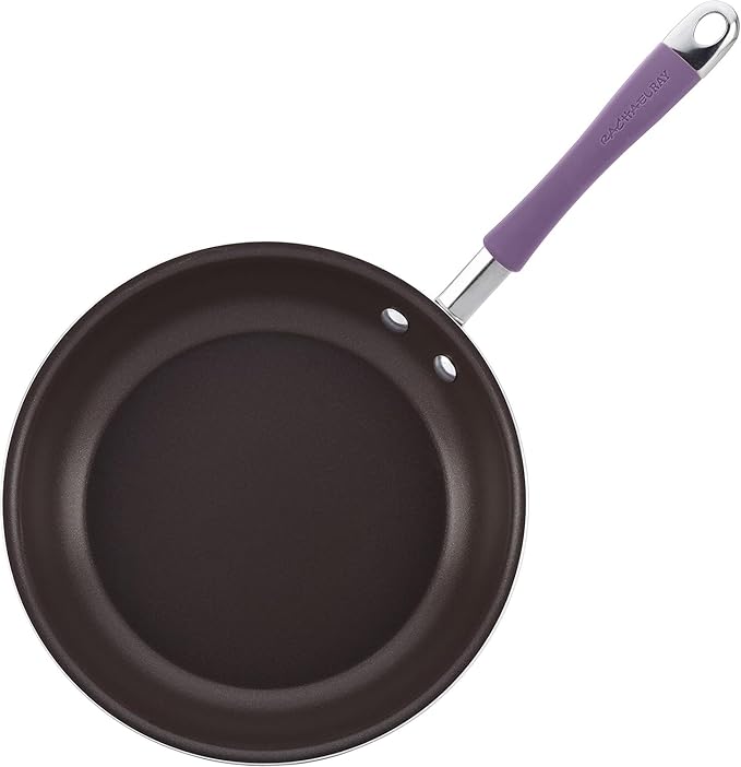 Rachael Ray Cucina Nonstick Cookware Pots and Pans Set, 12 Piece, Lavender Purple - Image 11