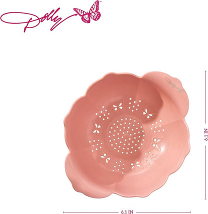 Dolly Parton Mini Colander – Flower-Shaped Berry Strainer with Butterfly Drainage Holes, Raised Base for Easy Rinsing, Dishwasher Safe - Image 2