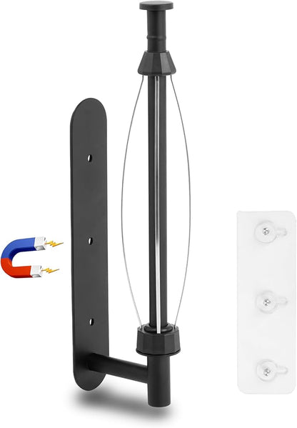 KIHOGEM Magnetic Paper Towel Holder, One Hand Operable Paper Towel Holder Wall Mount Self Adhesive and Strong Magnetic Backing for Kitchen Refrigerator Grill RV(Black) by KIHOGEM